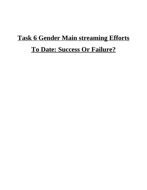 Gender Main Streaming Efforts - PDF_1