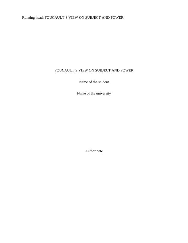 Analysis of Foucault's Views (pdf)_1