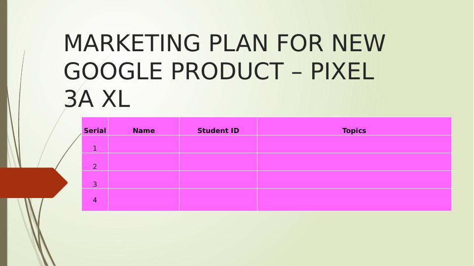 Marketing Plan for Google Pixel 3A XL_1
