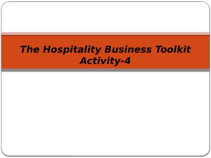Unit 4 The Hospitality Business Toolkit_1