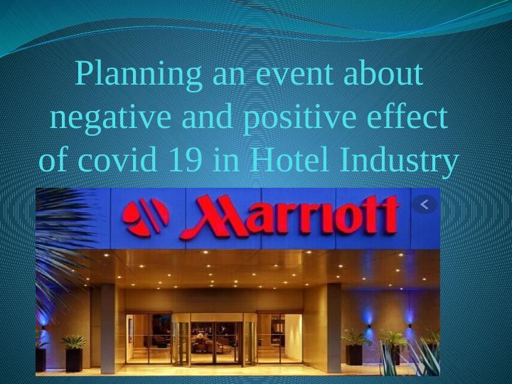 Event Management in the Hotel Industry: Negative and Positive Effects of COVID-19_1