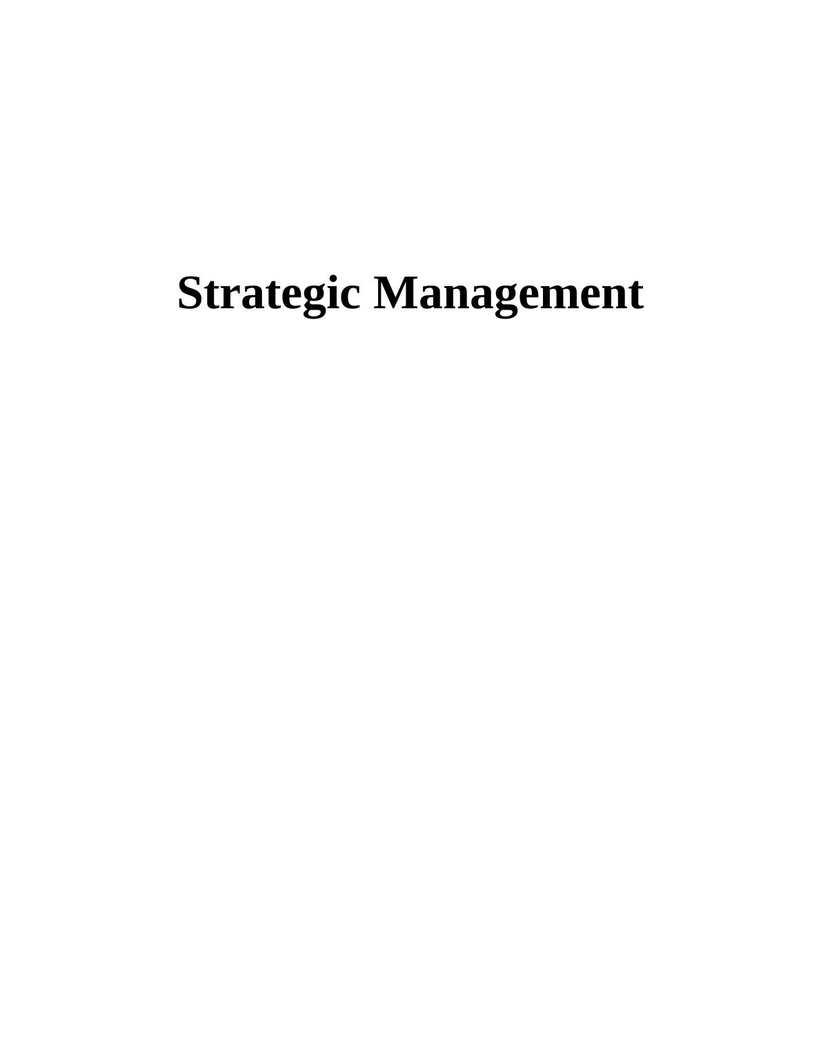 Strategic Management Assignment - Easyjet_1