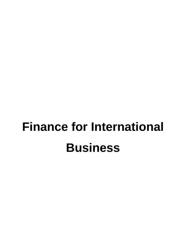 Report on Finance for International Business - Euro Jet_1