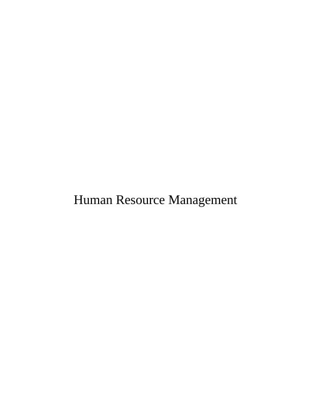(Doc) Human Resource Management - Woodhill College_1