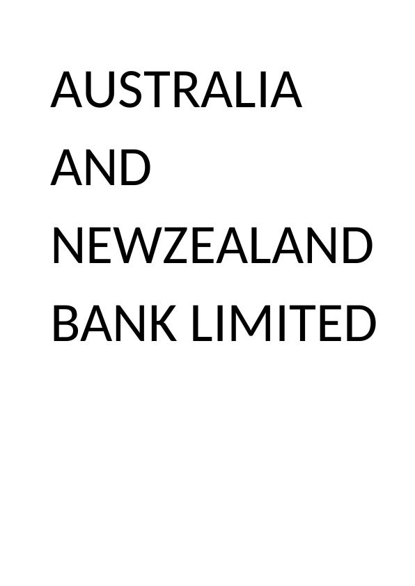 Australia and New Zealand Bank- Deep Financial Analysis_1