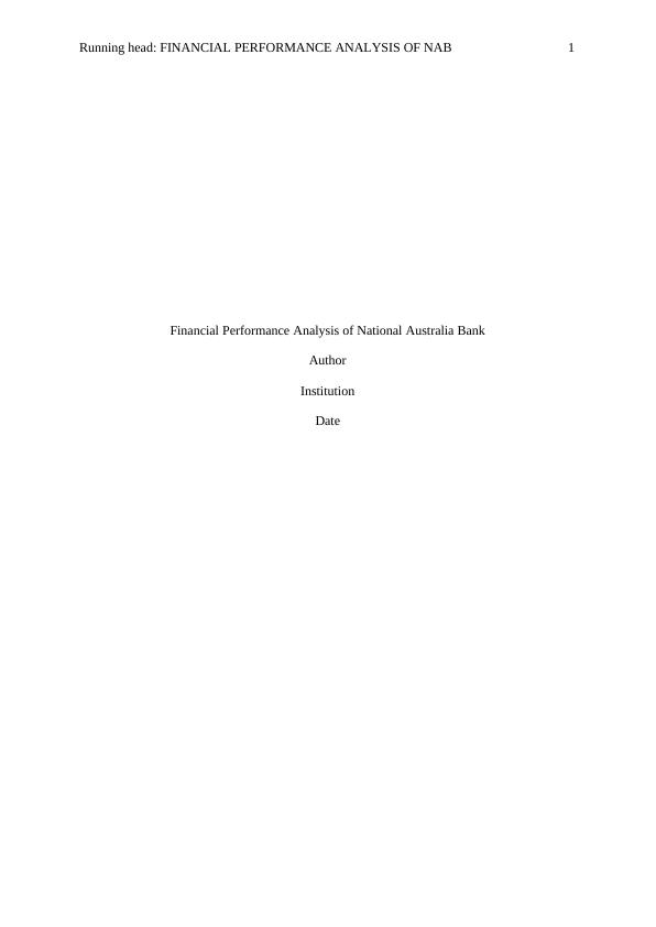 Financial Performance Analysis of National Australia Bank_1