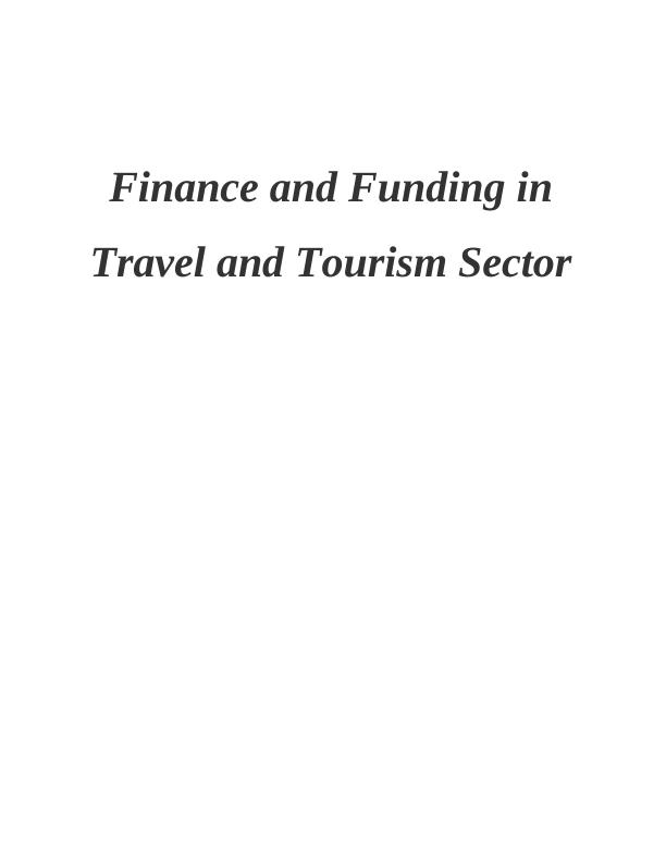 Finance and Funding in Travel and Tourism Sector : Pricing Techniques_1