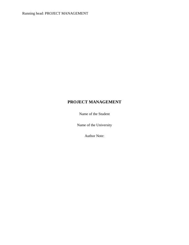 Project Management | Case Study | Assignment_1
