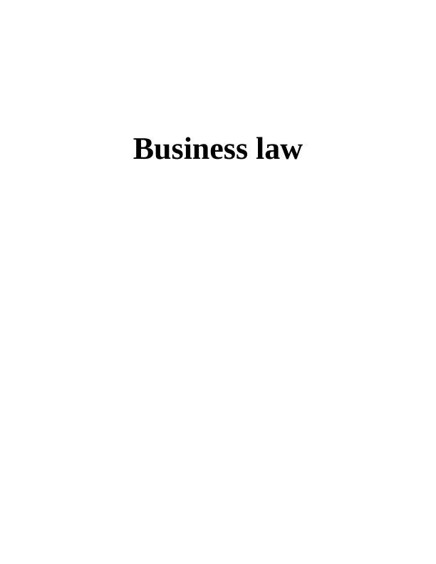 Business Law INTRODUCTION 1 Activity 1: Laws, Regulation and Standards in the UK_1