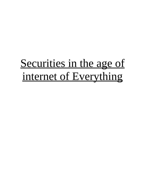 How to secure internet of everything in the age of internet of Everything_1