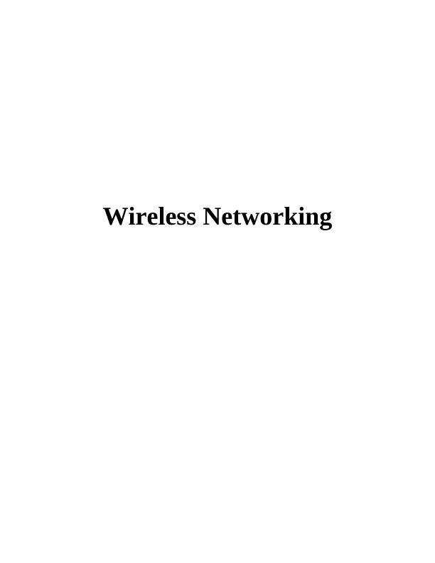 Wireless Networking Assignment (Doc)_1