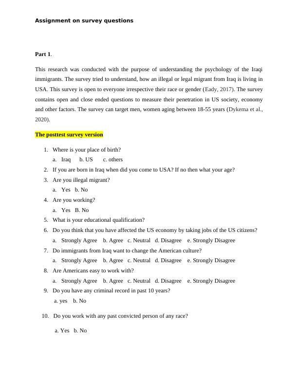Assignment on Survey Questions_2