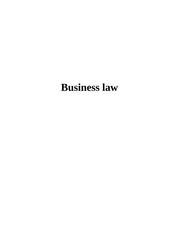 Case Study of Business Law Essay_1