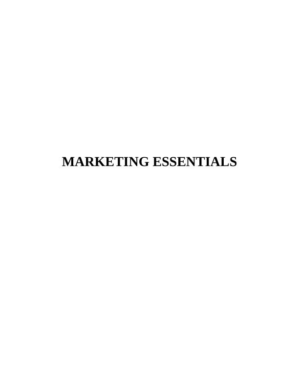 Marketing Essentials of Barclays : Report_1