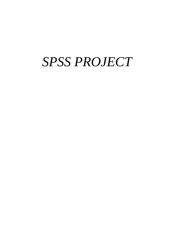SPSS Tool Project Report - Doc_1