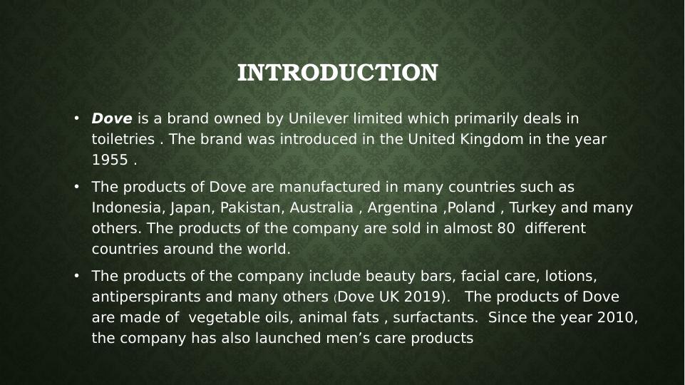 Brand Extension of Dove: Product Diversification Strategy_2