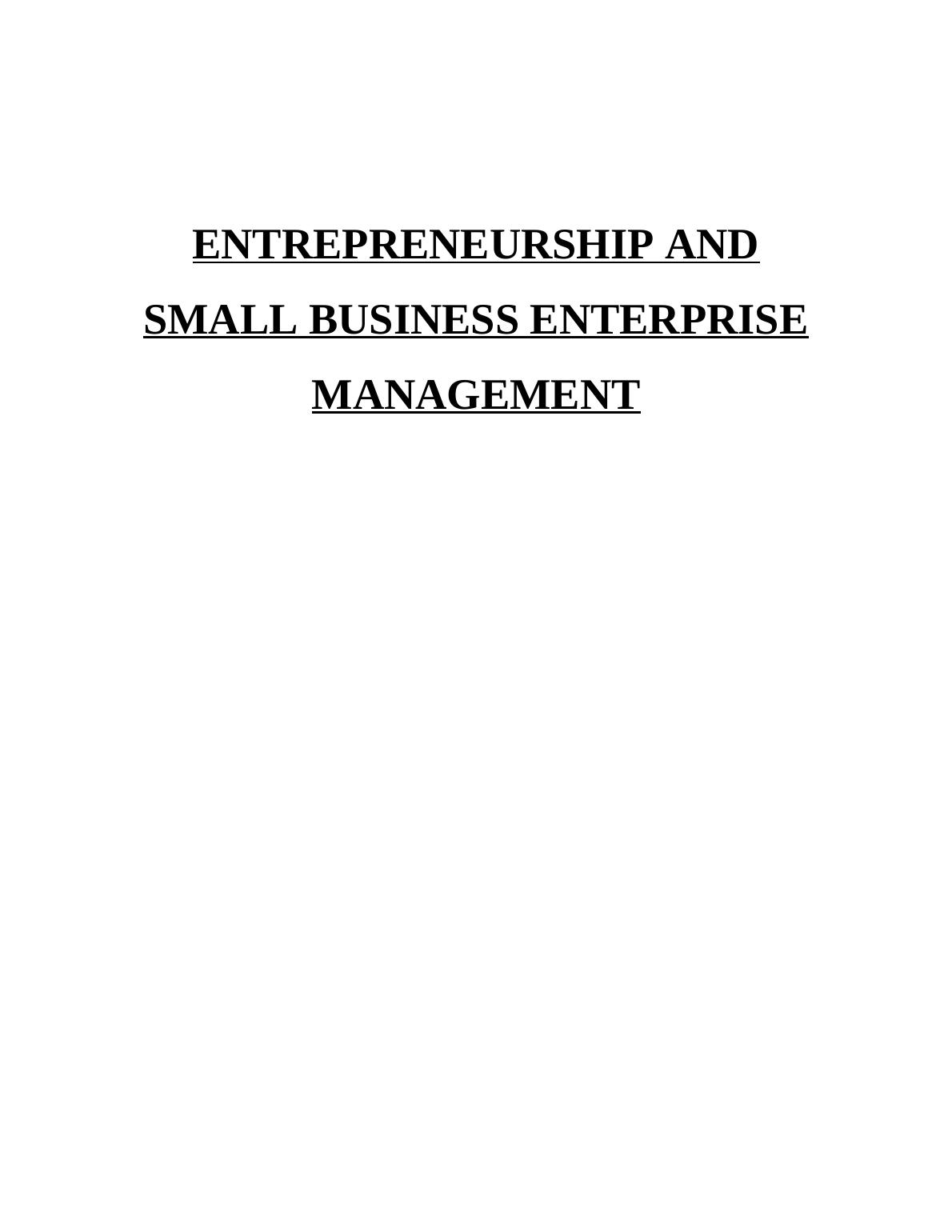 Innovation in Business Operations : Report_1