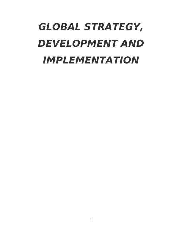 Global Strategy, Development and Implementation_1