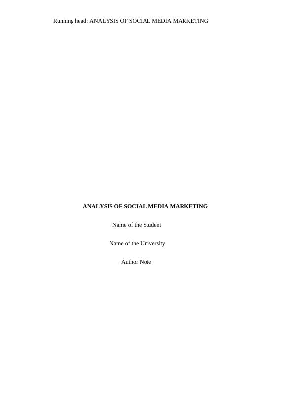 Analysis of Social Media Marketing_1