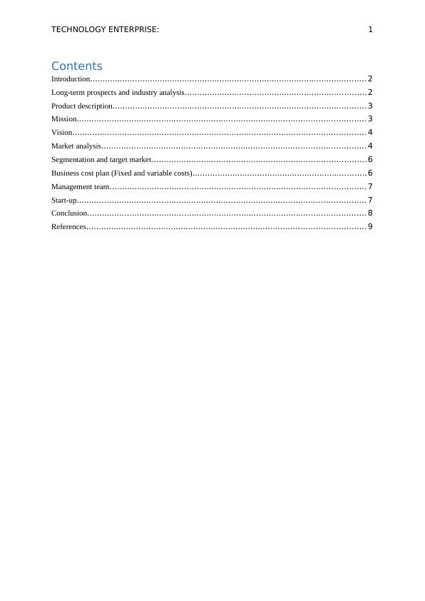 Technology Enterprise Assignment Report_2