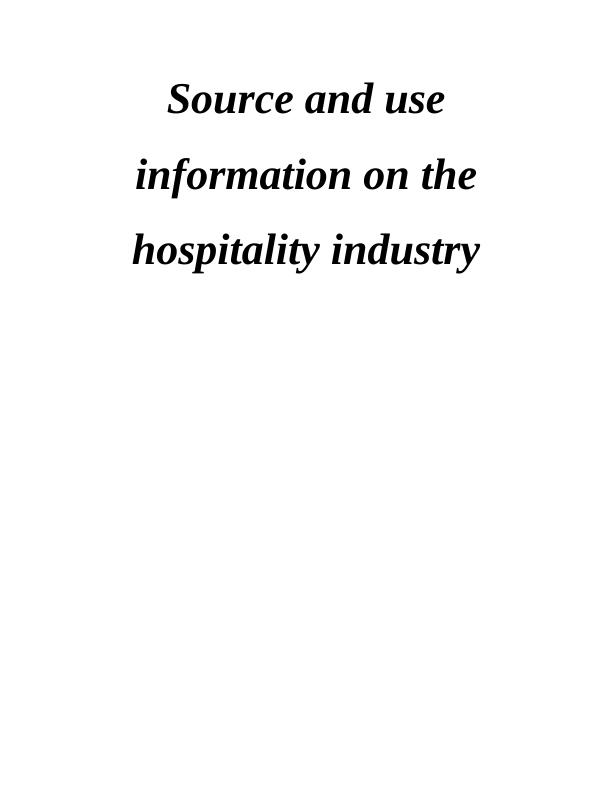 Sources of Information on the Hospitality Industry_1