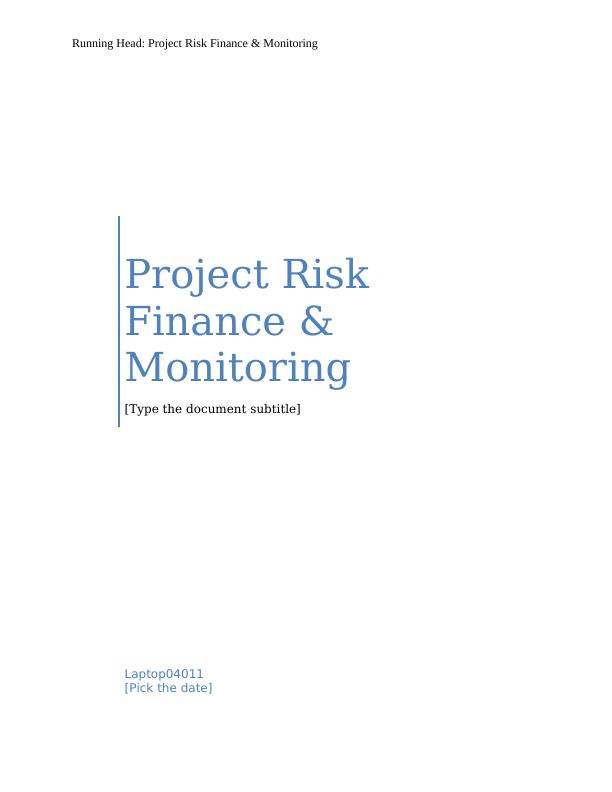 Project Risk Finance & Monitoring_1