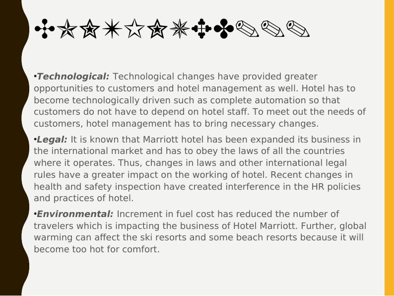 Macro and Micro Analysis of Hotel Marriott: PESTLE and Porter's 5 Forces Model_4