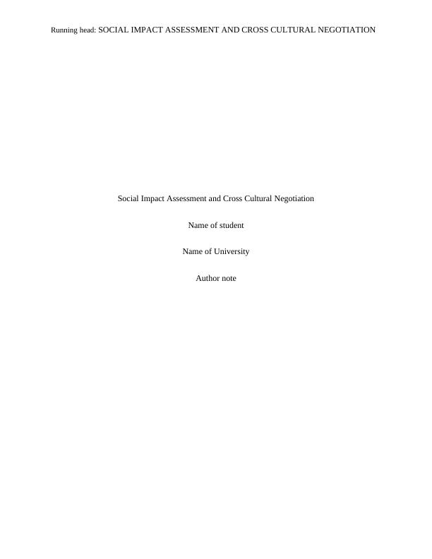 Social Impact Assessment and Cross Cultural Negotiation PDF_1