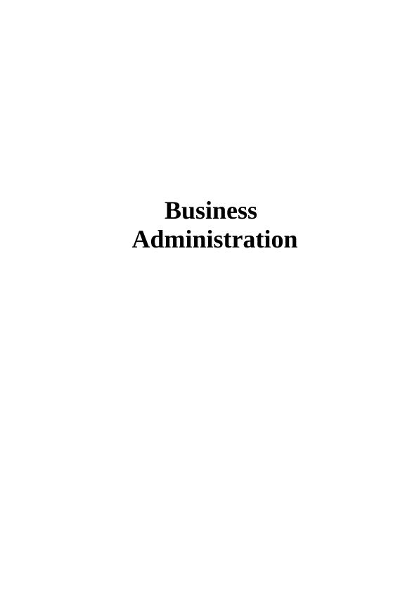 Business Administration Assignment (Solved)_1