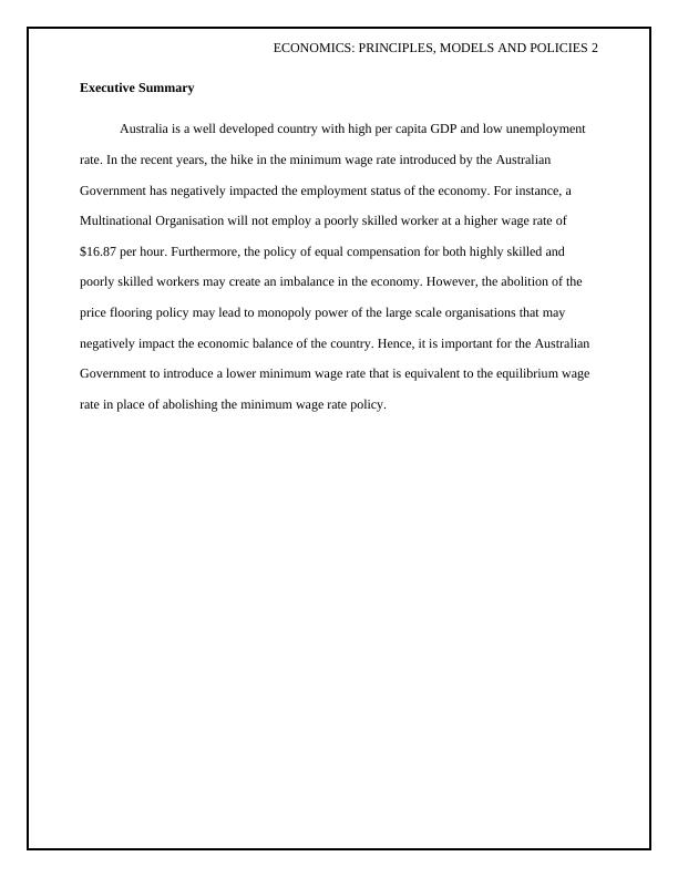 Assignment On Minimum Wage Rate | Australian Government_2