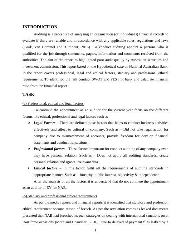 Auditing Report on NAB: Professional, Ethical, and Legal Factors_3