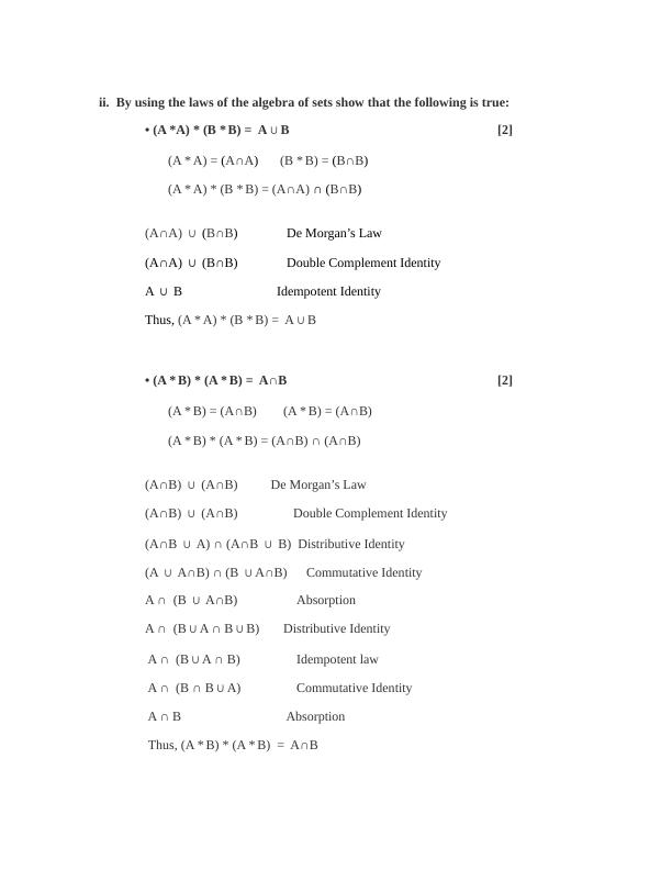 Discrete Mathematics Assignment - Answer