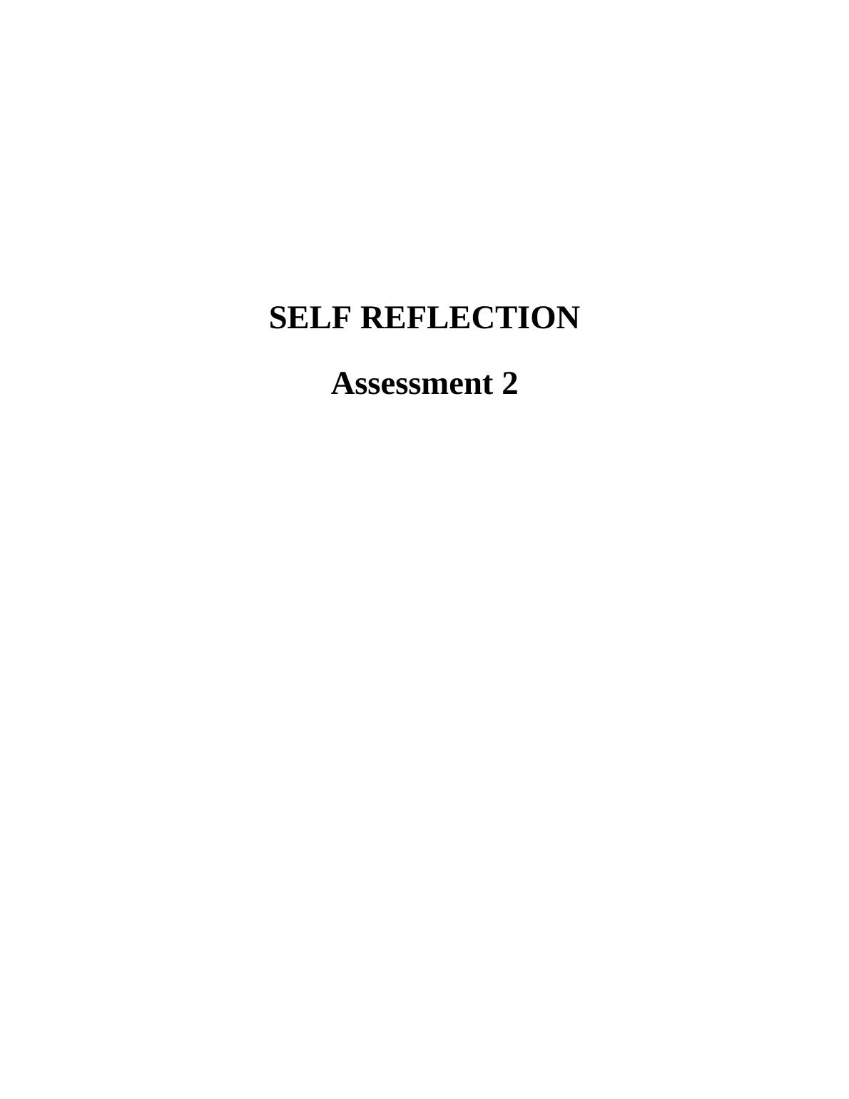 Self Reflection: SWOT Analysis_1