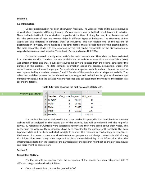 Statistical Modelling Assignment Sample_3
