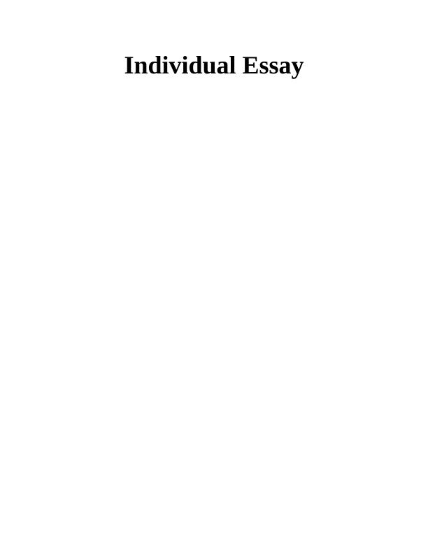 Cultral Theories - Individual Essay_1