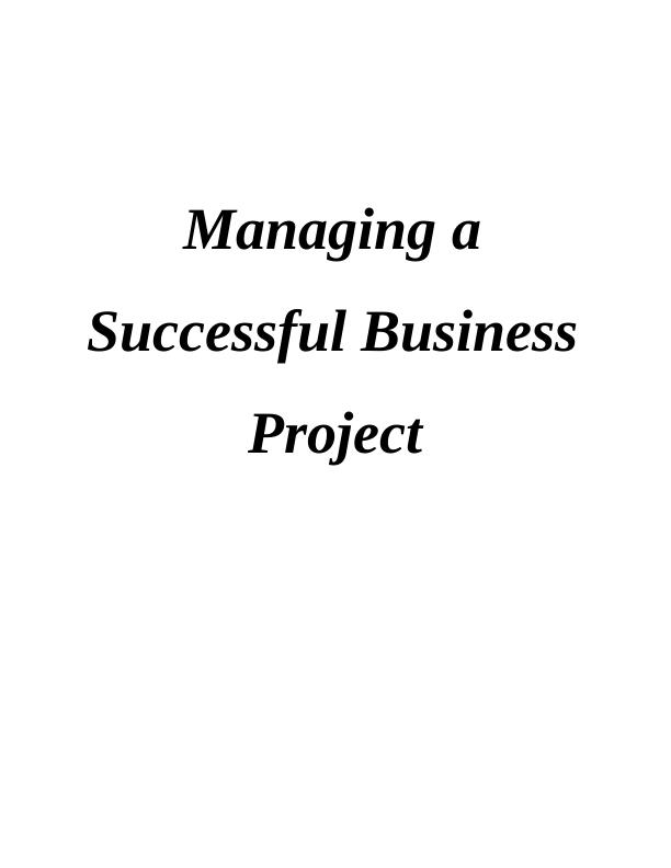 Managing  Successful Business Project Assignment | Nestle_1