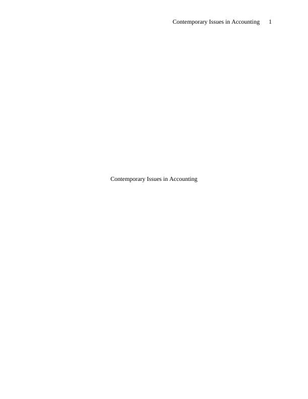 Contemporary Issues in Accounting (Doc)_1
