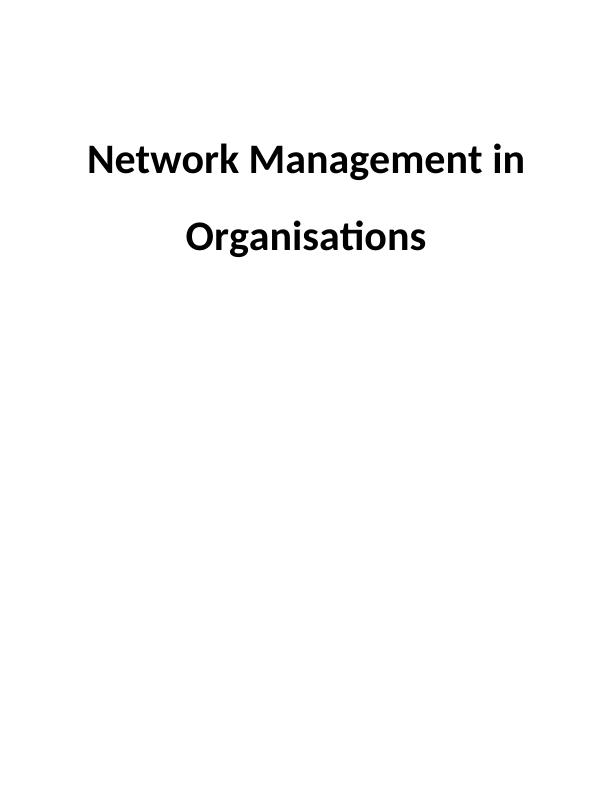 Network Management Assignment (Doc)_1
