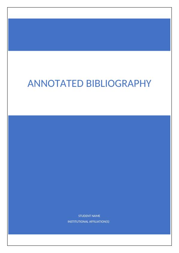annotated bibliography on business communication
