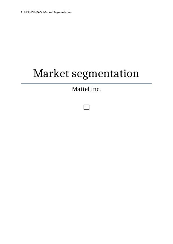 Market Segmentation | Assessment_1