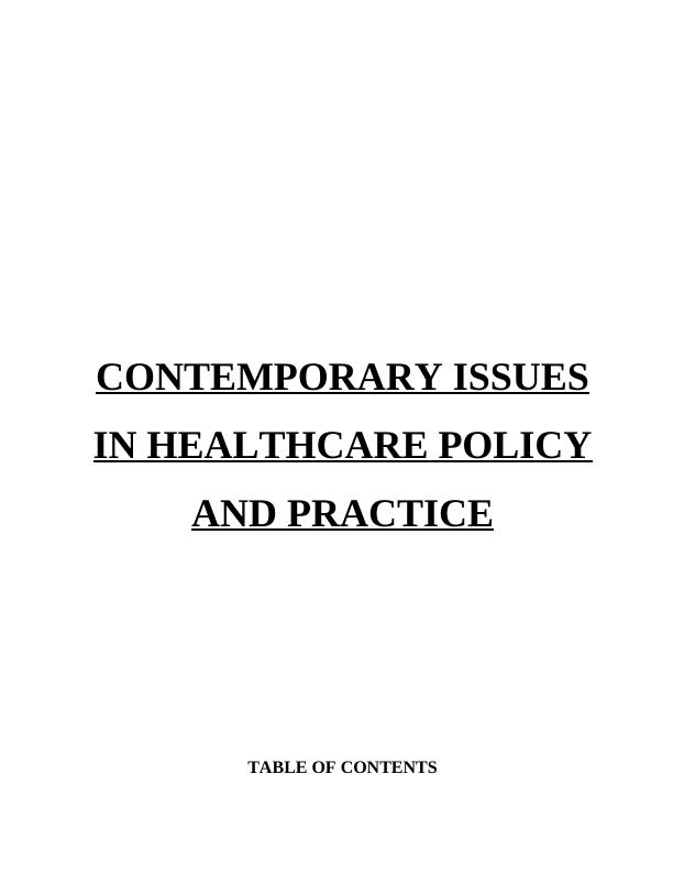 Contemporary Issues in Healthcare Policy and Practice_1