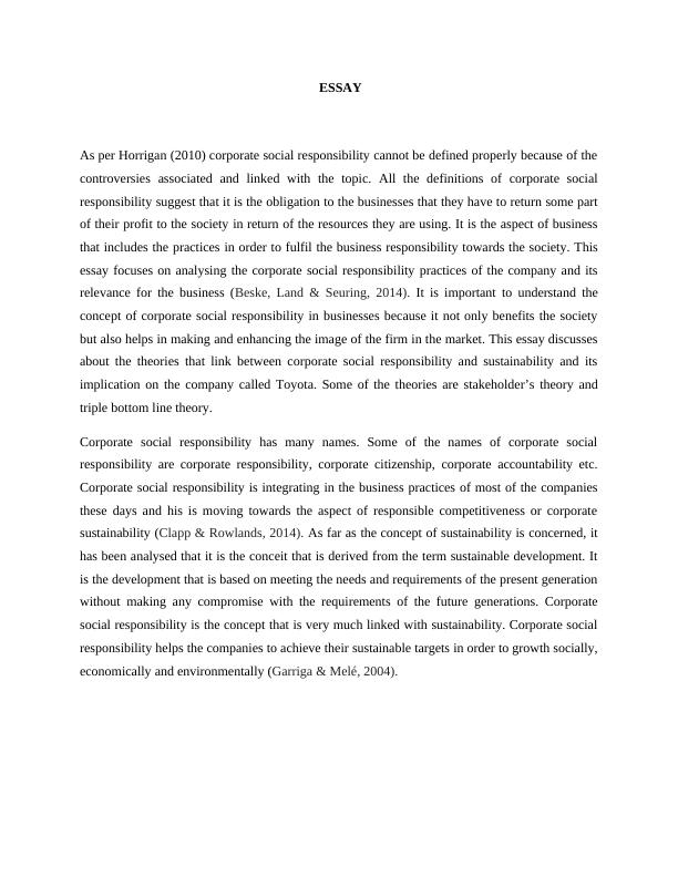 Essay on Corporate Social Responsibility_1