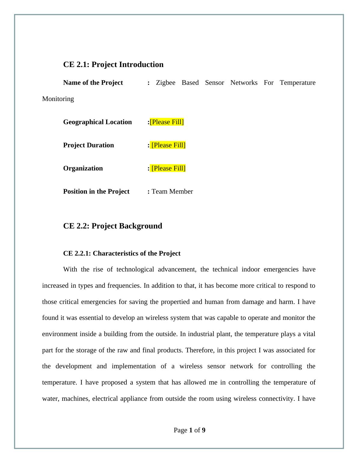 Competency Demonstration Report  - Zigbee Based Sensor Networks For Temperature Monitoring_2