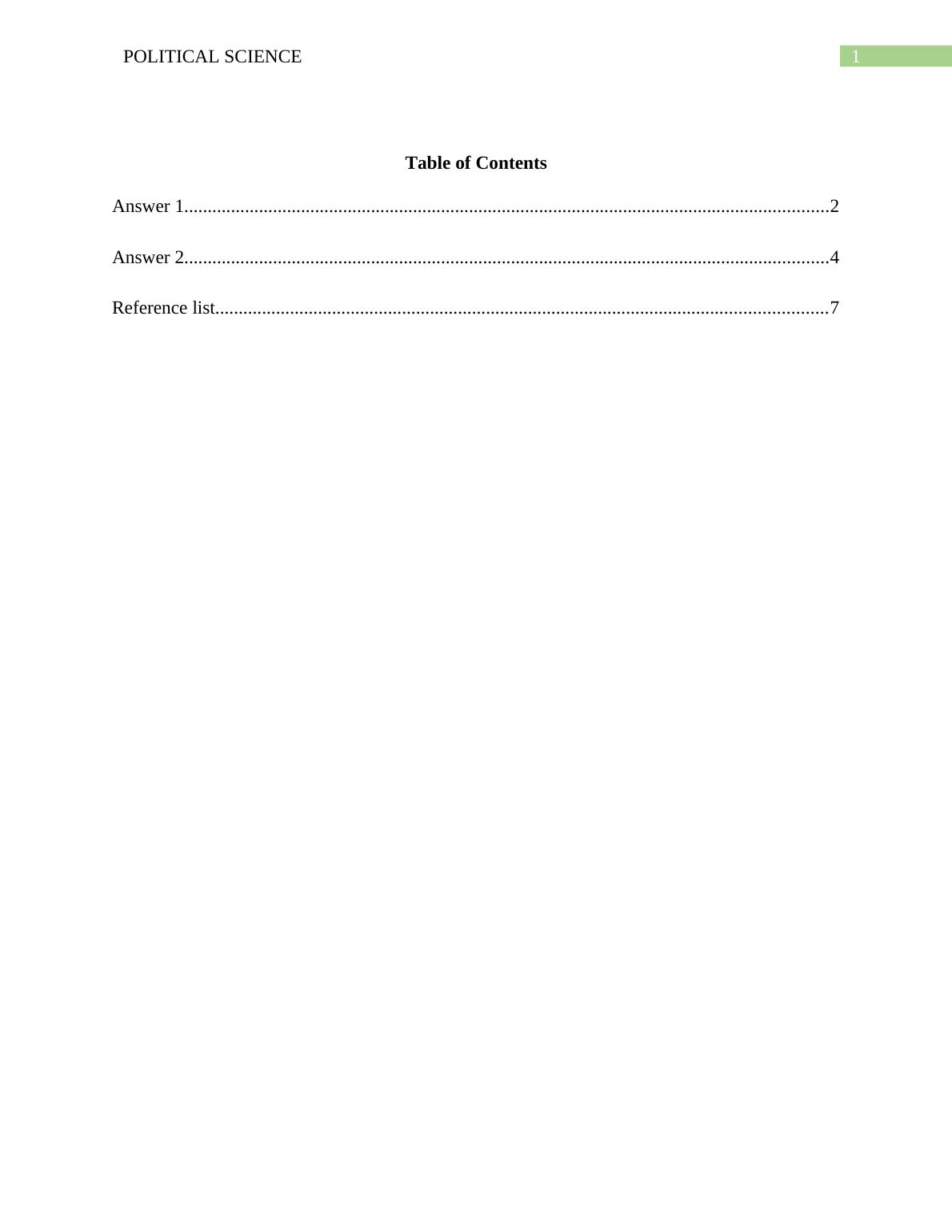 political science assignment pdf