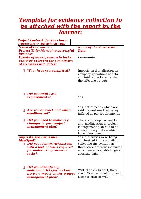 Evidence Collection and Performance Review Templates for Learners_1