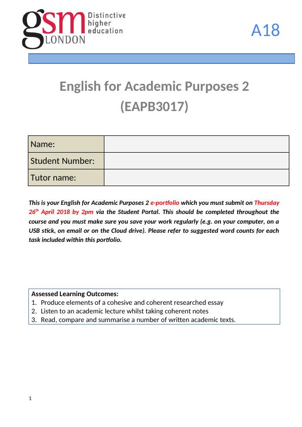 A18 English for Academic Purposes 2 (EAPB3017) e-portfolio_1