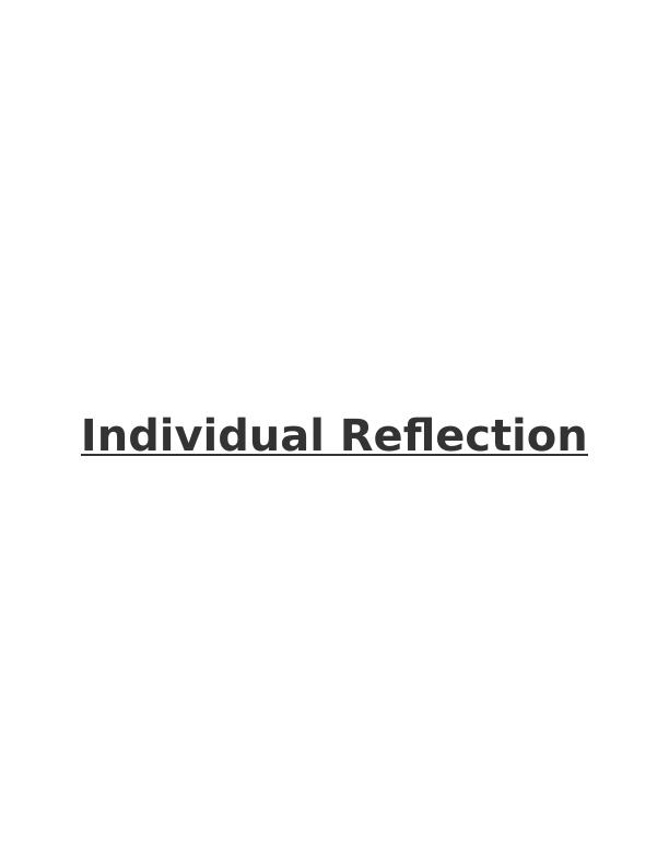 Management Assignment Individual Reflection_1