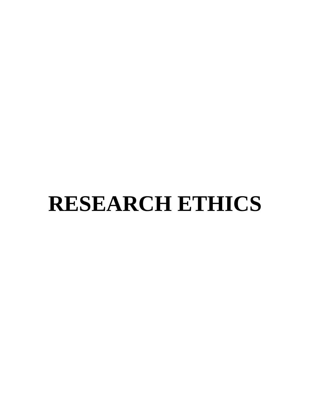 assignment on research ethics