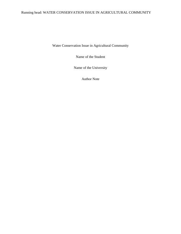 (PDF) Water Conservation for Agriculture_1