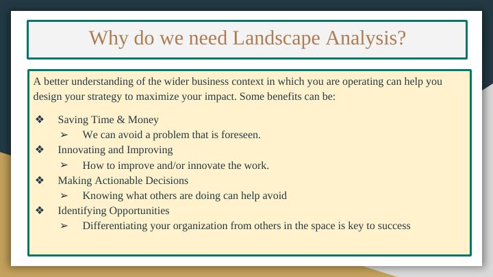 Landscape Analysis: Categorize and Prioritize Business Needs and Issues_3